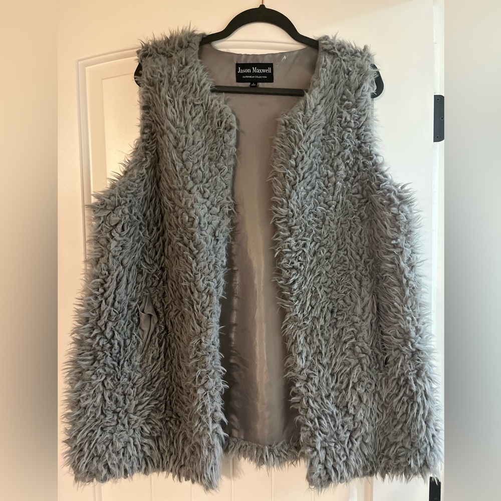 New Without Tags Jason Maxwell Grey Vest Size L
